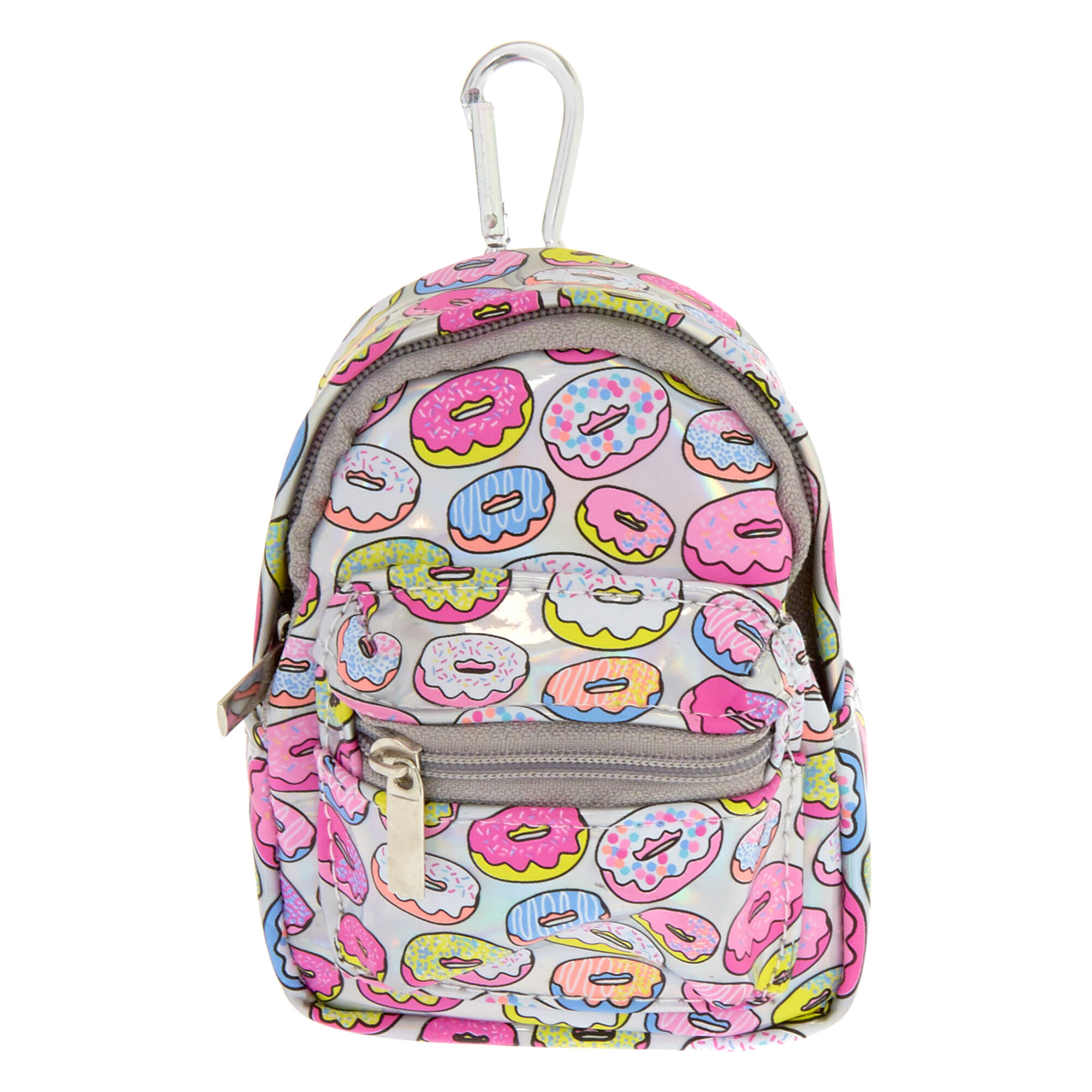 Holographic Donut Mini Backpack Keychain Coin Purse | Claire&#39;s US