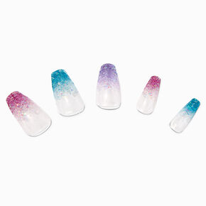 Glitter Tip Squareletto Vegan Faux Nail Set - 24 Pack,