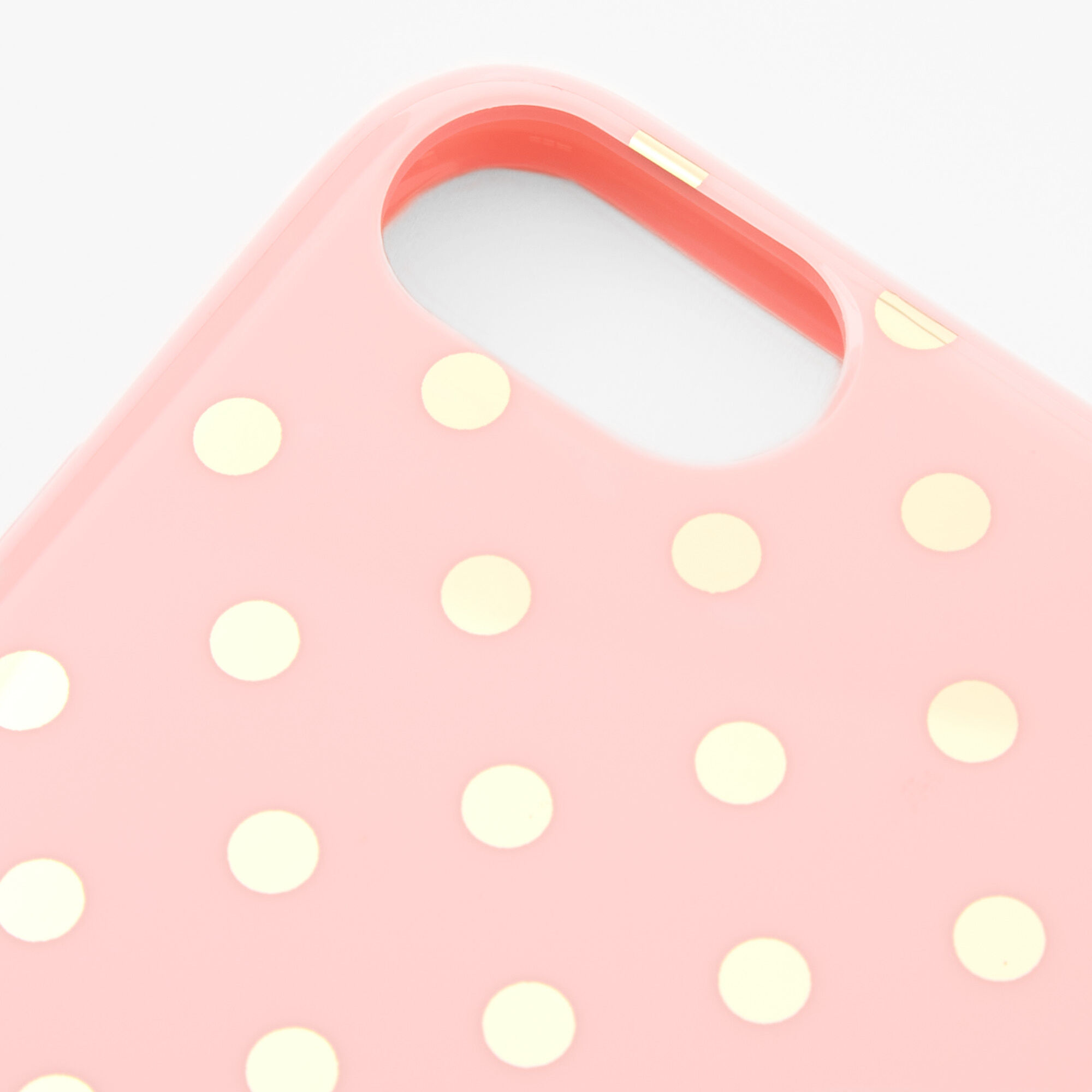 Pink & Gold Polka Dotted Phone Caser - Fits iPhone® 6/7/8/SE,