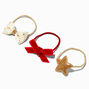 Claire&#39;s Club Holiday Mixed Icons Hair Ties - 6 Pack,