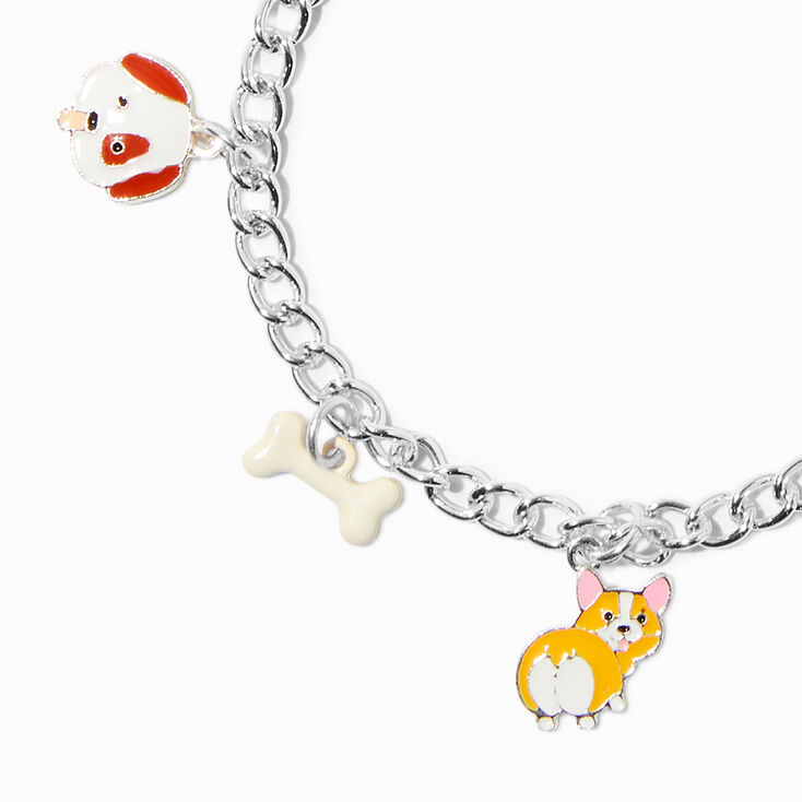 Silver Doggy Charm Bracelet,