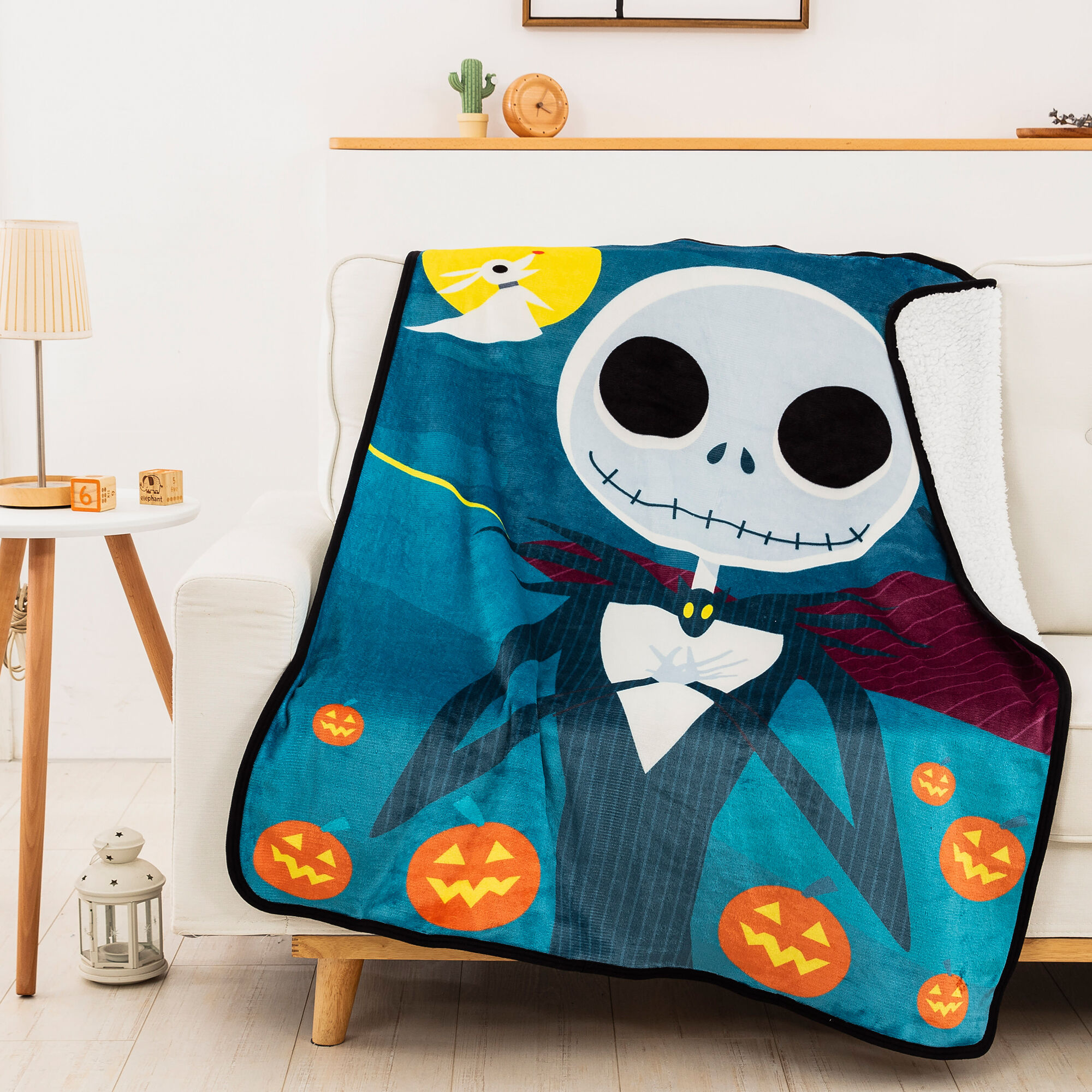 The Nightmare Before Christmas Night Stroll Silk Touch Sherpa Blanket ds Claire s US