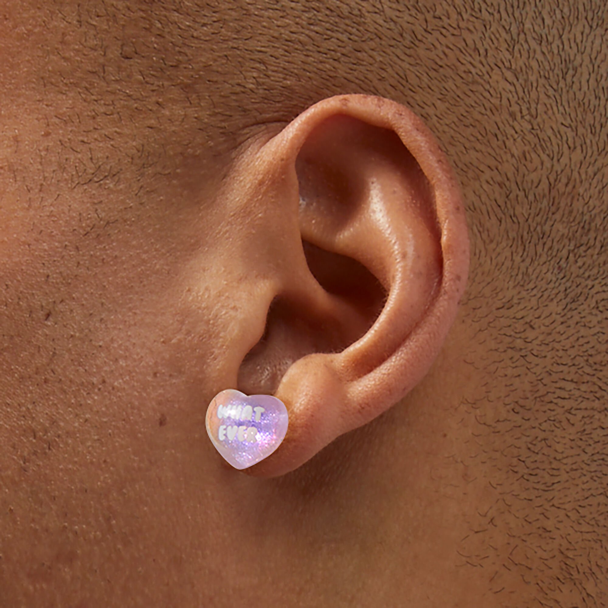 Candy Hearts Valentine's Day Stud Earrings - 6 Pack,