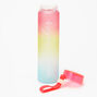 Good Vibes Rainbow Ombre Water Bottle,