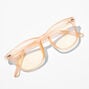 Solar Blue Light Reducing Retro Clear Lens Frosted Nude Frames,