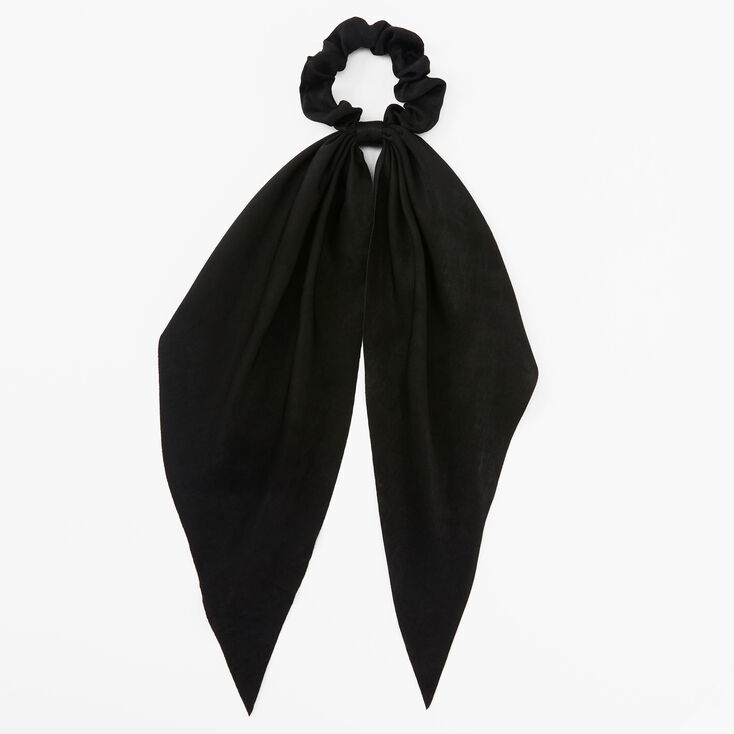 Small Hair Scrunchie Scarf - Black | Claire's US