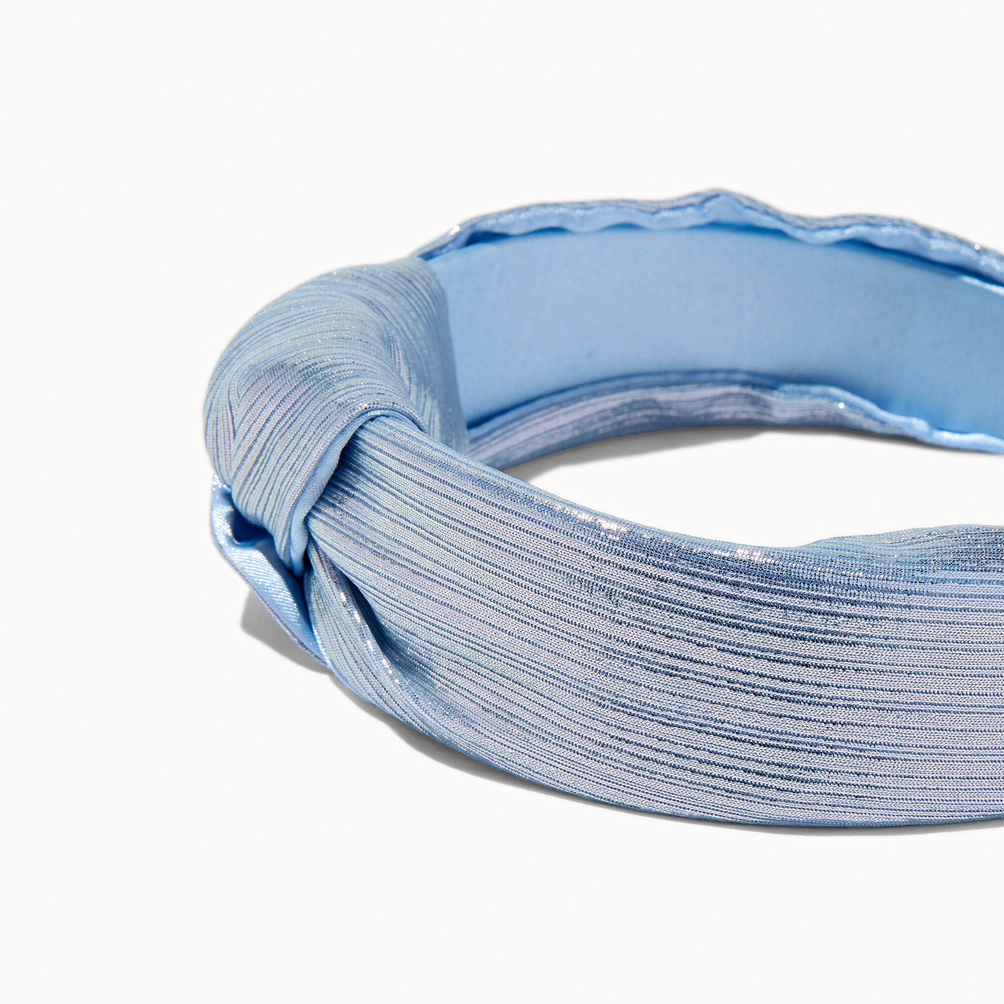 Blue Lurex Knotted Headband,