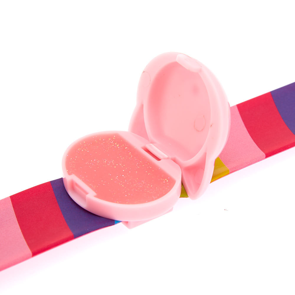 Claire's Club Kitty Lip Gloss Slap Bracelet - Rainbow,