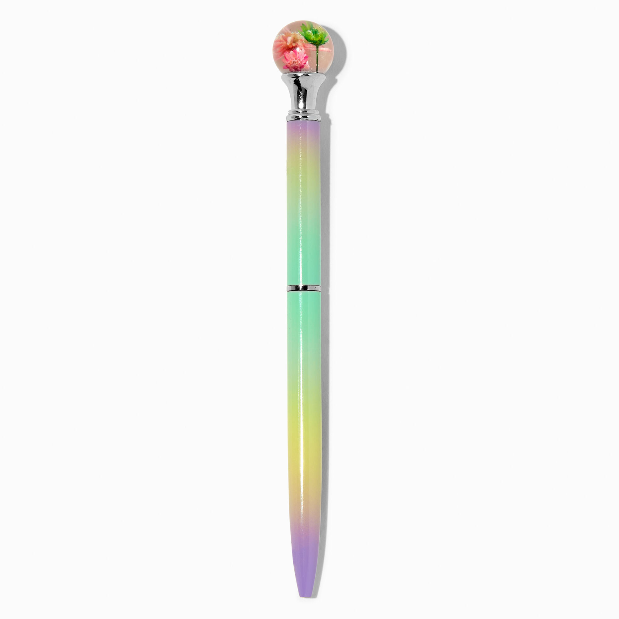 View Claires Flower Globe Topper Ombre Pen Black information