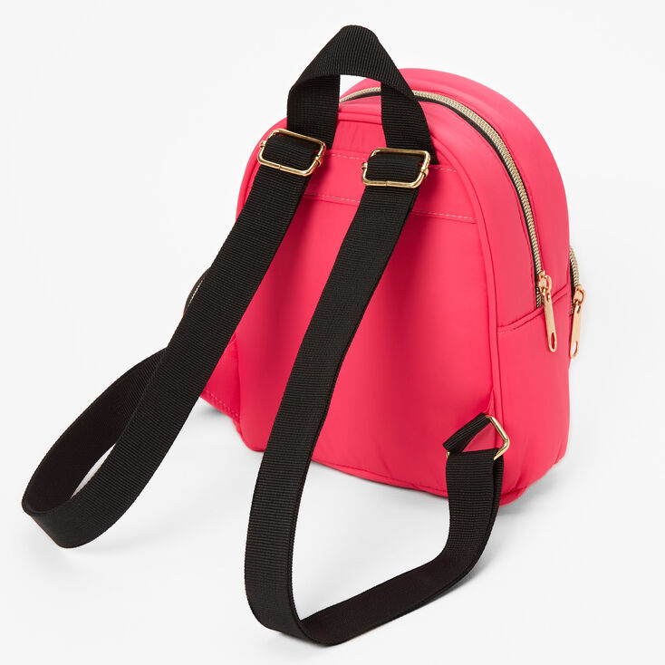 Neon Pink Small Backpack and Coin Pouch,