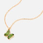 Butterfly Birthstone 16&quot; Gold Pendant Necklace - February,
