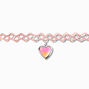 Heart Locket Pendant Glow-in-the-Dark Tattoo Choker Necklace,