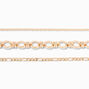Gold Chain Link Bracelets - 3 Pack,