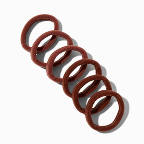 Brown Full Hair XL Rolled Hair Ties - 6 Pack,