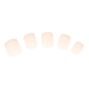 Lot de 24 faux ongles manucure de style fran&ccedil;ais &agrave; bout rose,