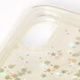Coque de portable remplie de liquide avec &eacute;toiles &agrave; paillettes couleur dor&eacute;e - Compatible avec iPhone&reg; XR,
