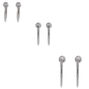 Hematite Graduated Clip On Hoop Earrings - 3 Pack,