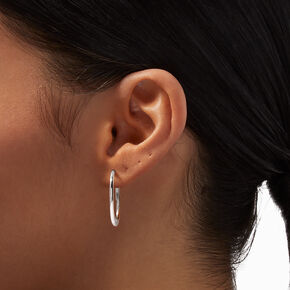 Silver-tone 30mm Hoop Earrings,