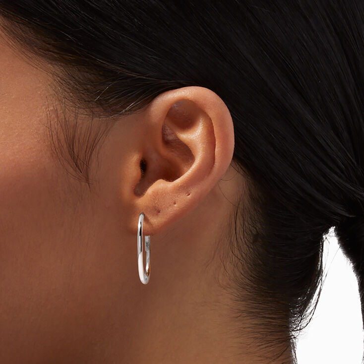 Silver-tone 30mm Hoop Earrings,