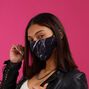 Masques en coton effet marbr&eacute; unis et noirs - Adulte, lot de 3,
