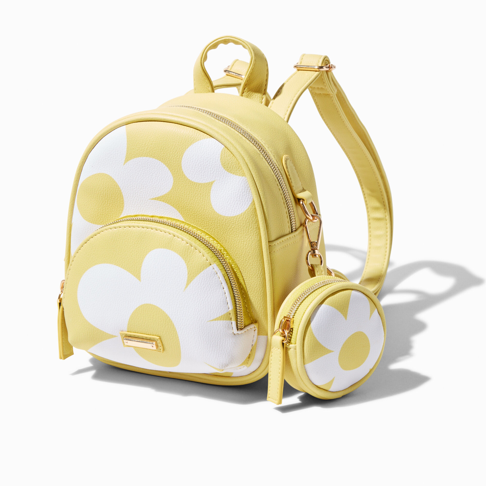 Petit sac dos marguerite jaune et blanc