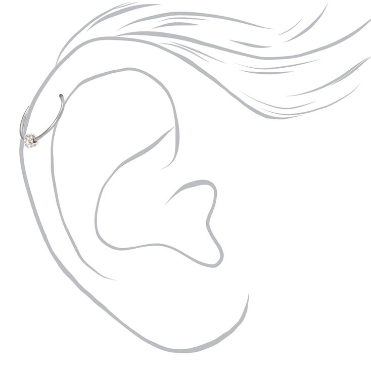 Silver Titanium 20G Fireball Wired Cartilage Earrings - 3 Pack,