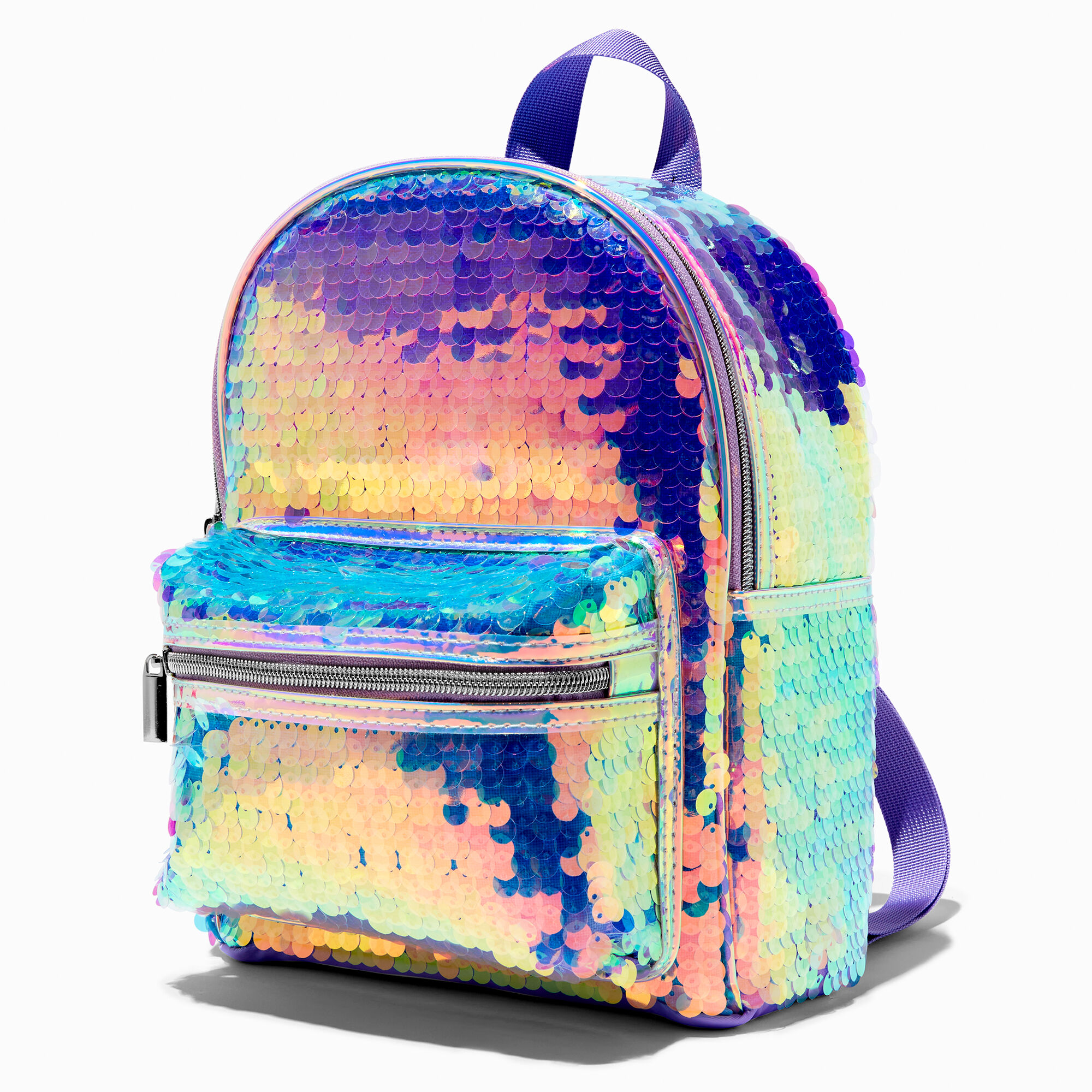 View Claires Sequin Backpack Rainbow information
