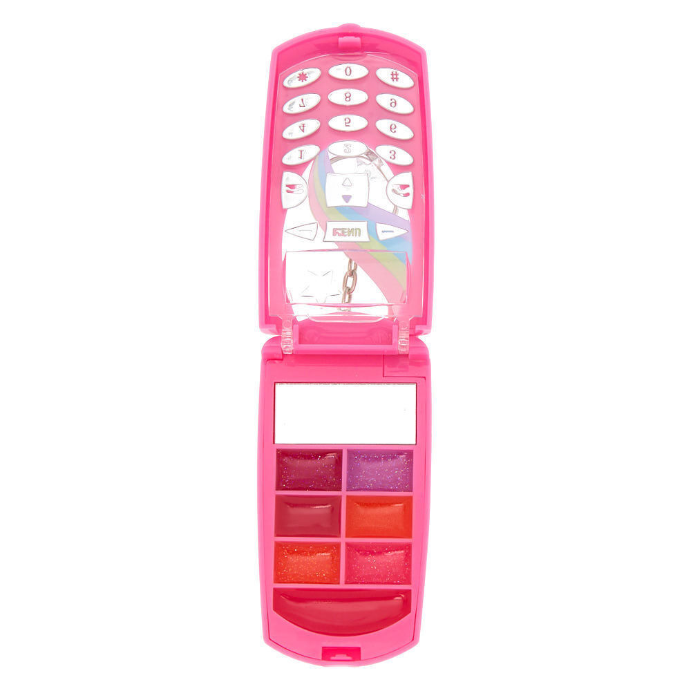 Cat Galaxy Bling Flip Phone Lip Gloss Set - Pink,