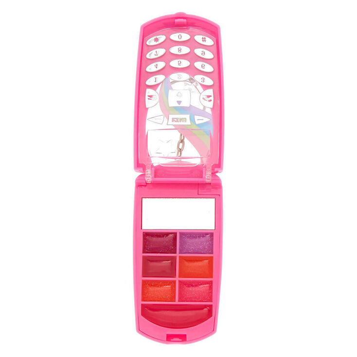 Cat Galaxy Bling Flip Phone Lip Gloss Set - Pink,