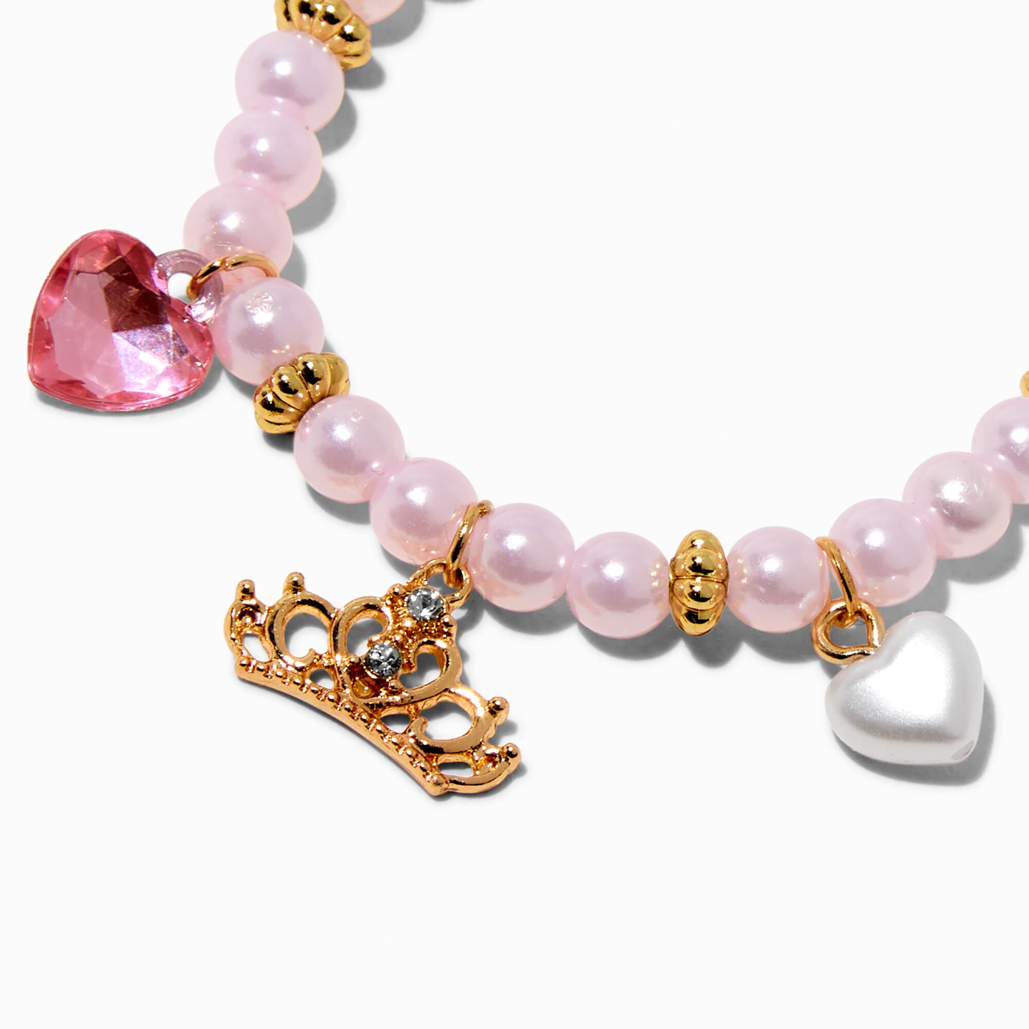 Claire's Club Princess Charm Stretch Bracelet,