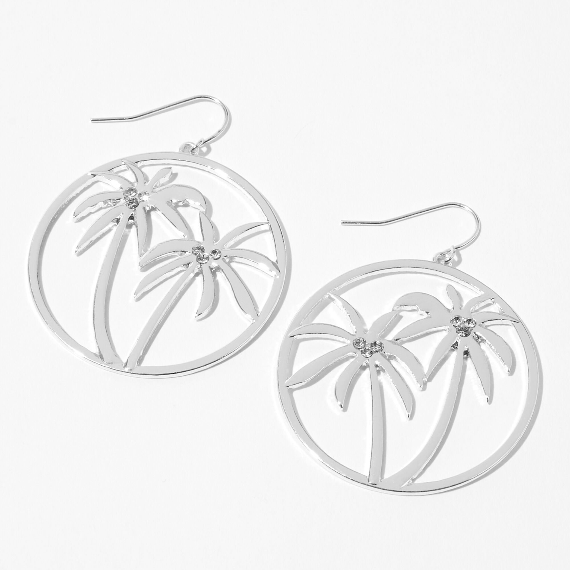 Palm tree earrings silver new arrivals