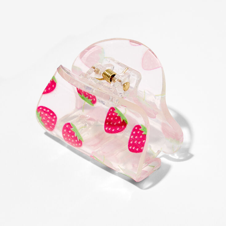 Transparent Strawberry Hair Claw,
