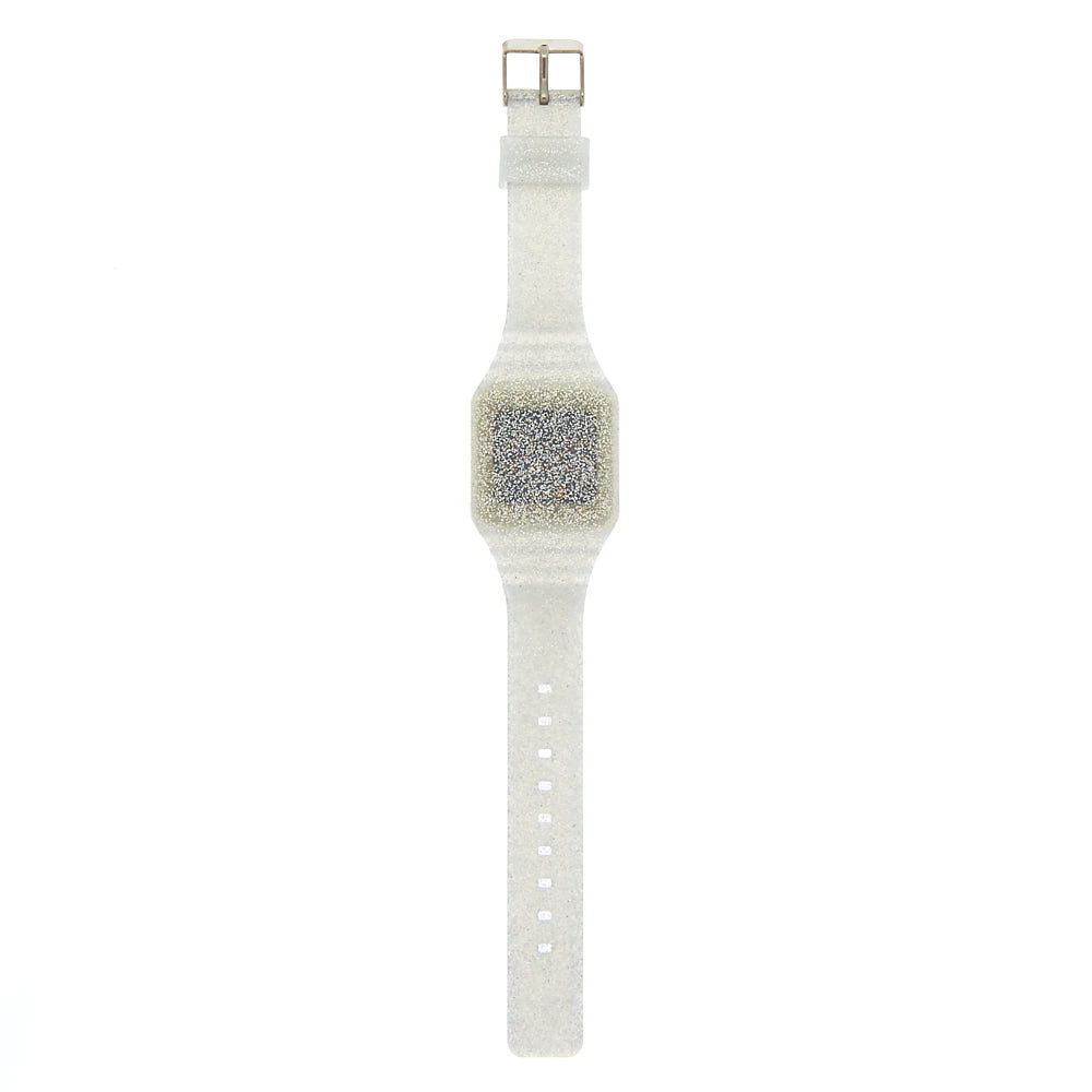 Glitter LED Watch - Silver,