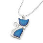 Silver Mood Cat Pendant Necklace,