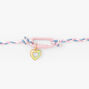 Pastel Heart Charm Cord Anklet,