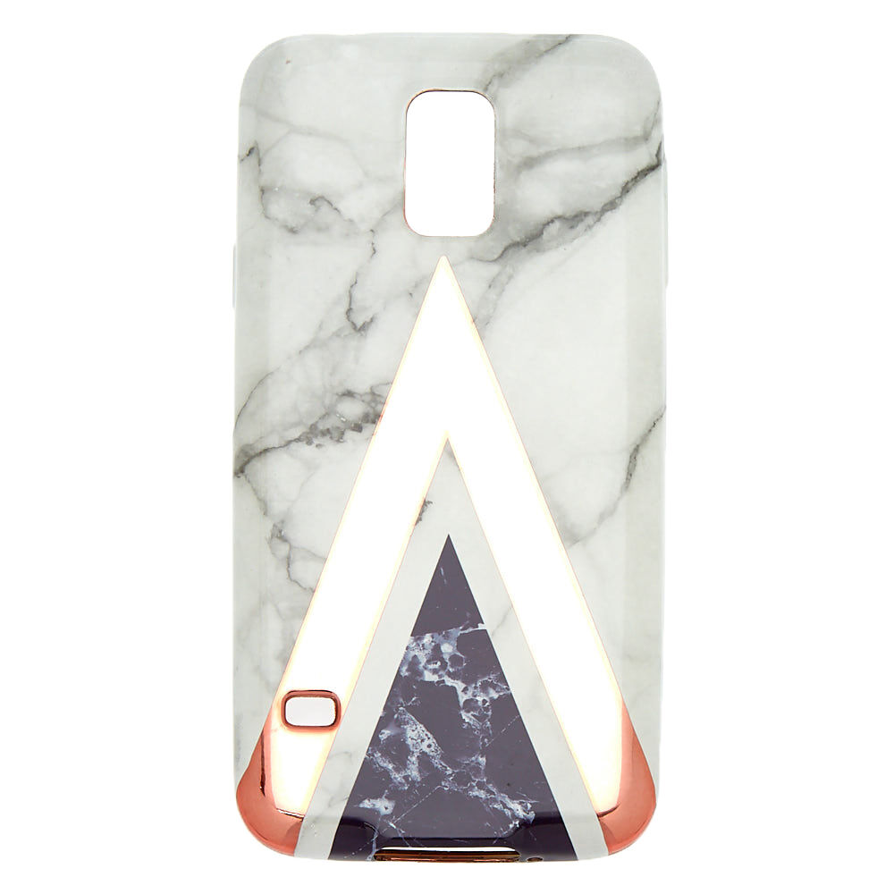 Coque de portable géométrique effet marbré - Compatible avec Samsung Galaxy S5,