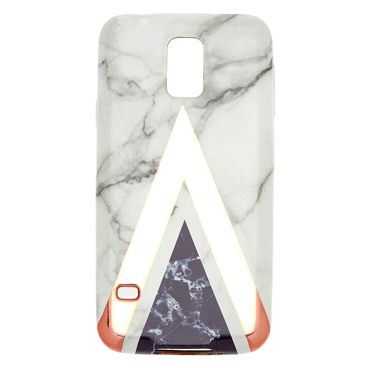 Coque de portable g&eacute;om&eacute;trique effet marbr&eacute; - Compatible avec Samsung Galaxy&nbsp;S5,