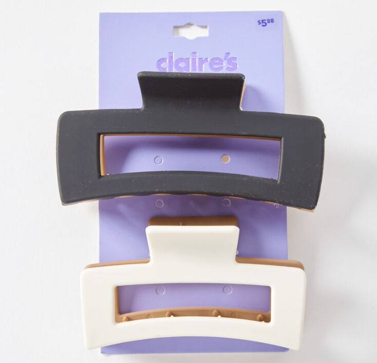 Wine Double Bow Hair Clip Claire S Us