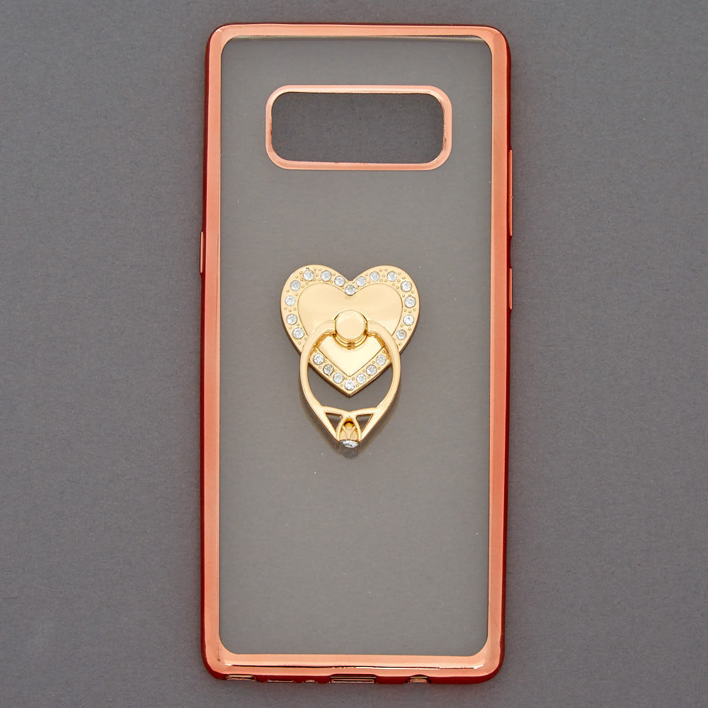 Heart Ring Holder Phone Case - Fits Samsung Galaxy Note 8,