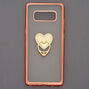 Coque de portable avec anneau de support c&oelig;ur - Compatible avec Samsung Galaxy Note 8,