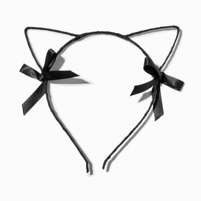 Black Bow Cat Ears Headband,