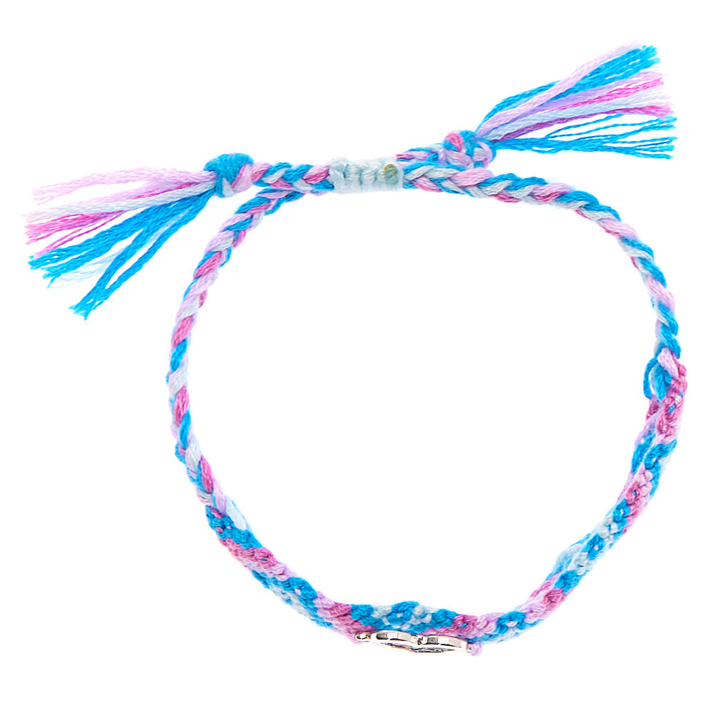 Pastel Woven Heart Adjustable Bracelet,