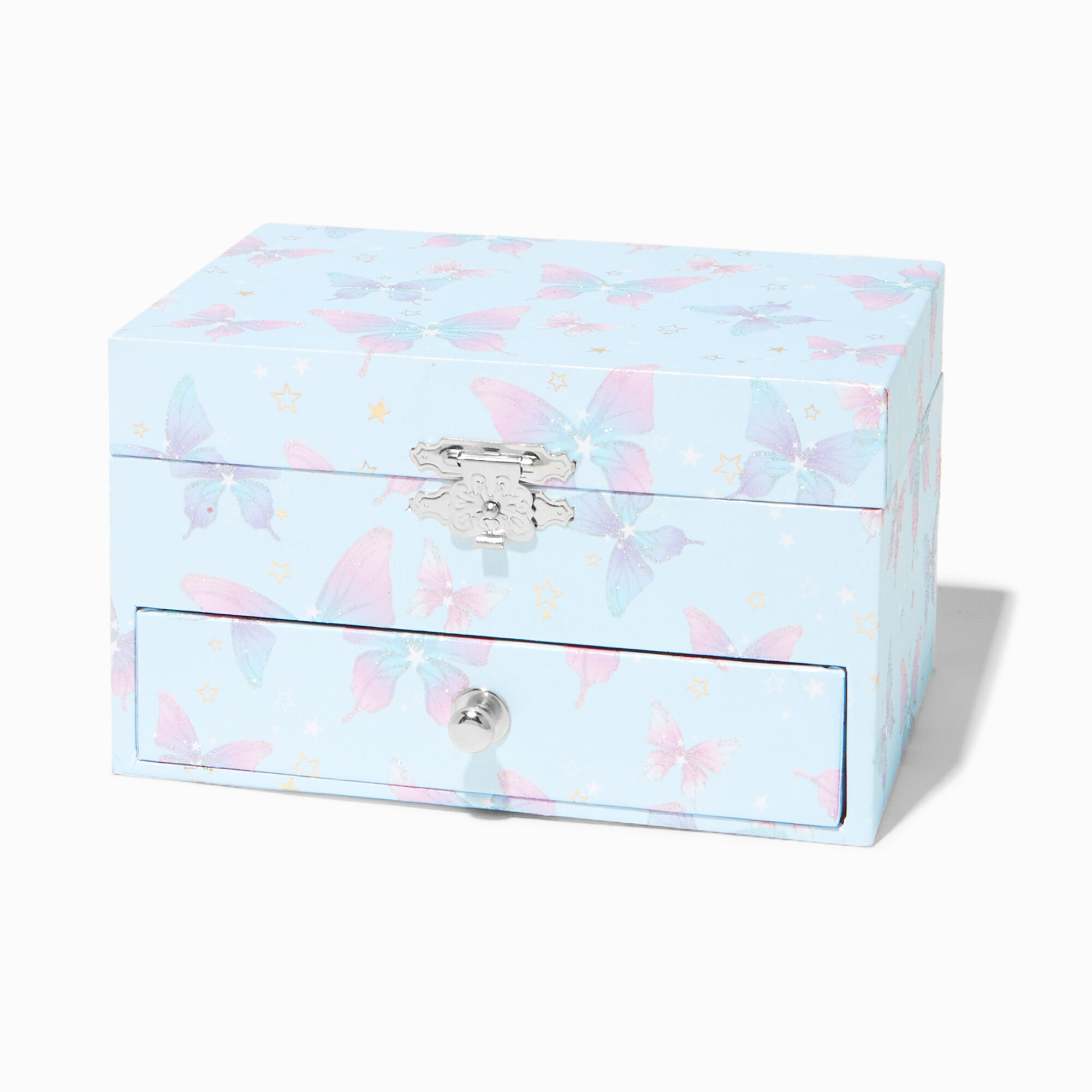 View Claires Club Butterfly Musical Jewelry Box Blue information