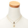 Gold Lion Pendant Necklaces - 2 Pack,