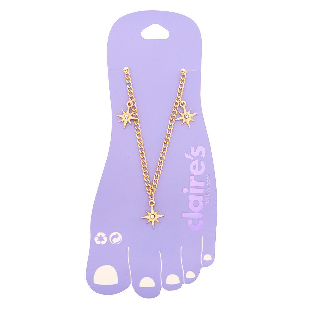 Gold Starburst Anklet,