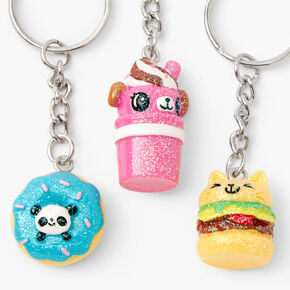 Glitter Food Critters Best Friends Keychains - 5 Pack,