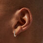 Rose Gold-tone Cubic Zirconia 10mm Hoop Earrings ,