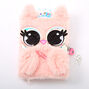 Pink Owl Plush Lock Diary,