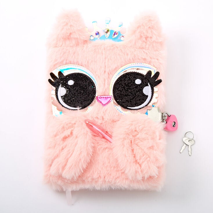 Claire's Journal intime avec cadenas Penelope la chouette - Rose