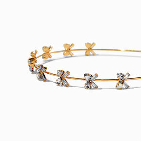 Gold Rhinestone Bow Headband,